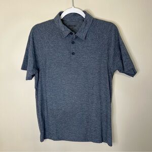 Rhone Mens Polo Shirt Dark Heather Gray size small